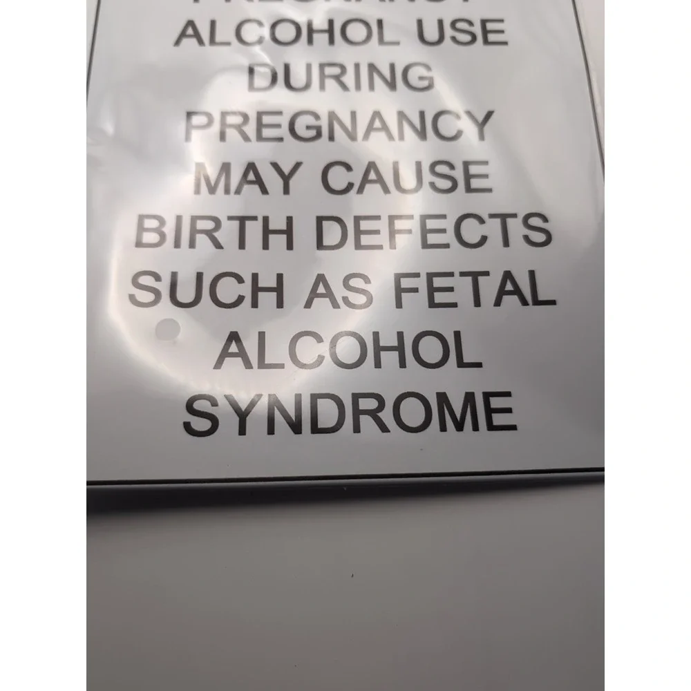 Warning Avoid Alcohol If‎ Pregnant-Steel Decor Sign 12x8